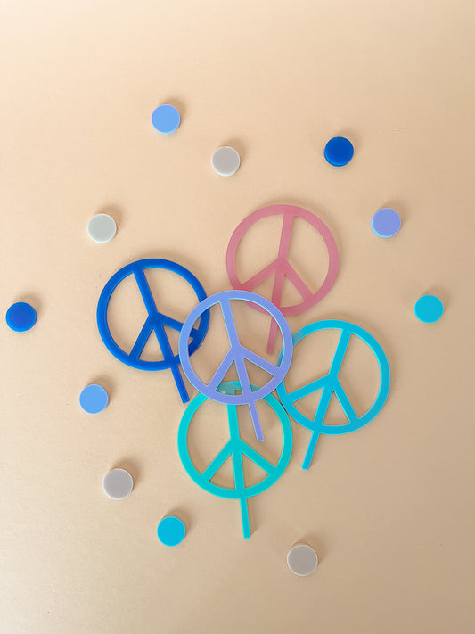 Cake Topper Motivstecker PEACE Zeichen