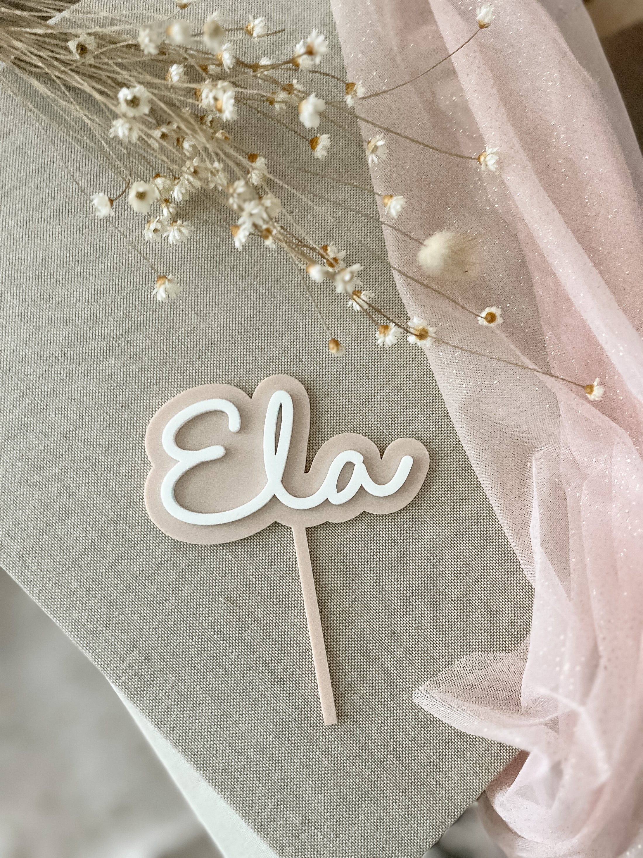 Cake Topper Name 3D bunt